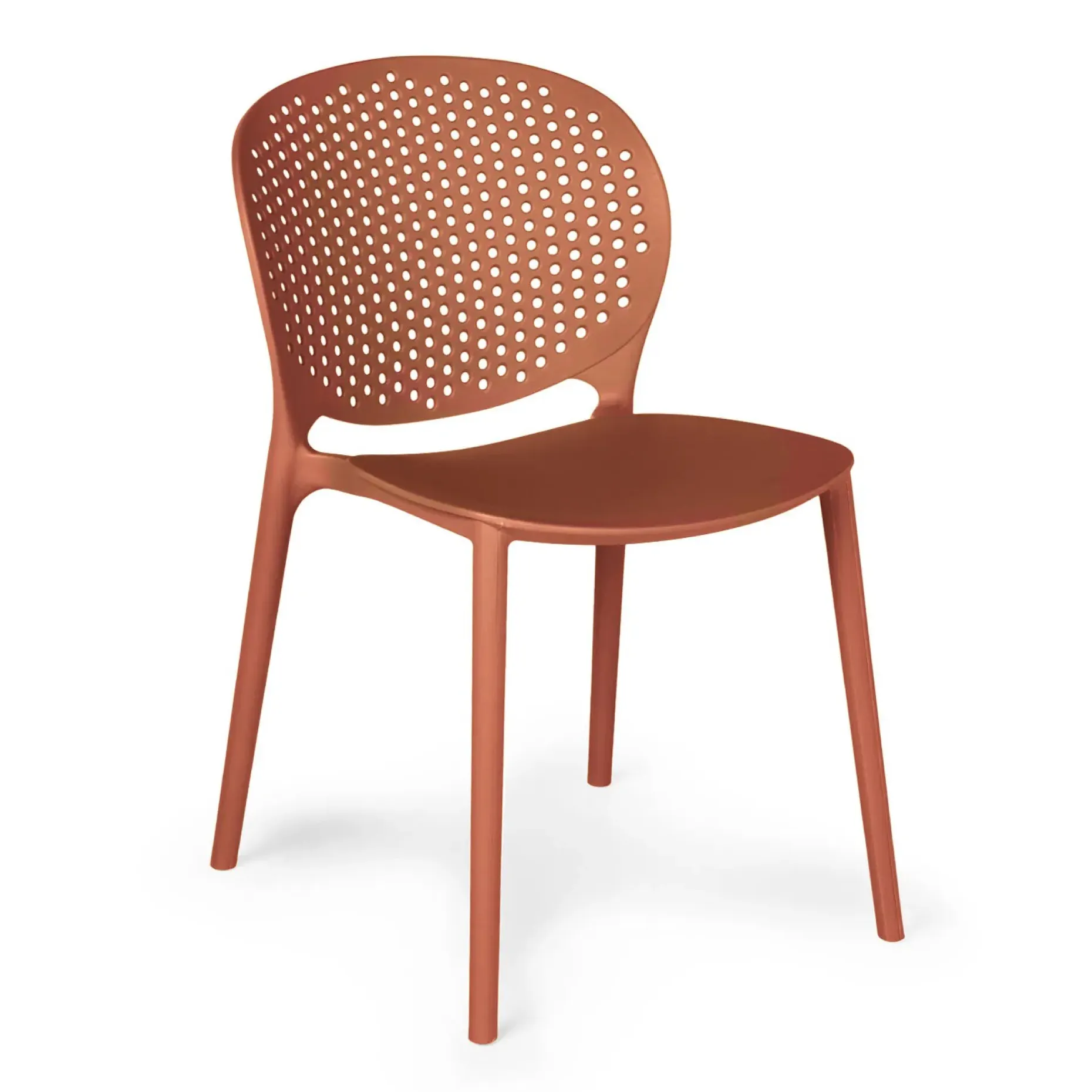 Dot Outdoor Stackable Dining Chair - Tanga Orange
