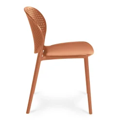 Dot Outdoor Stackable Dining Chair - Tanga Orange