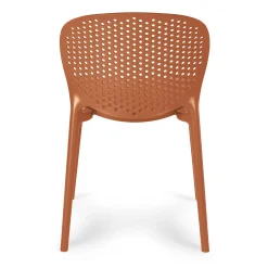 Dot Outdoor Stackable Dining Chair - Tanga Orange