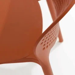 Dot Outdoor Stackable Dining Chair - Tanga Orange