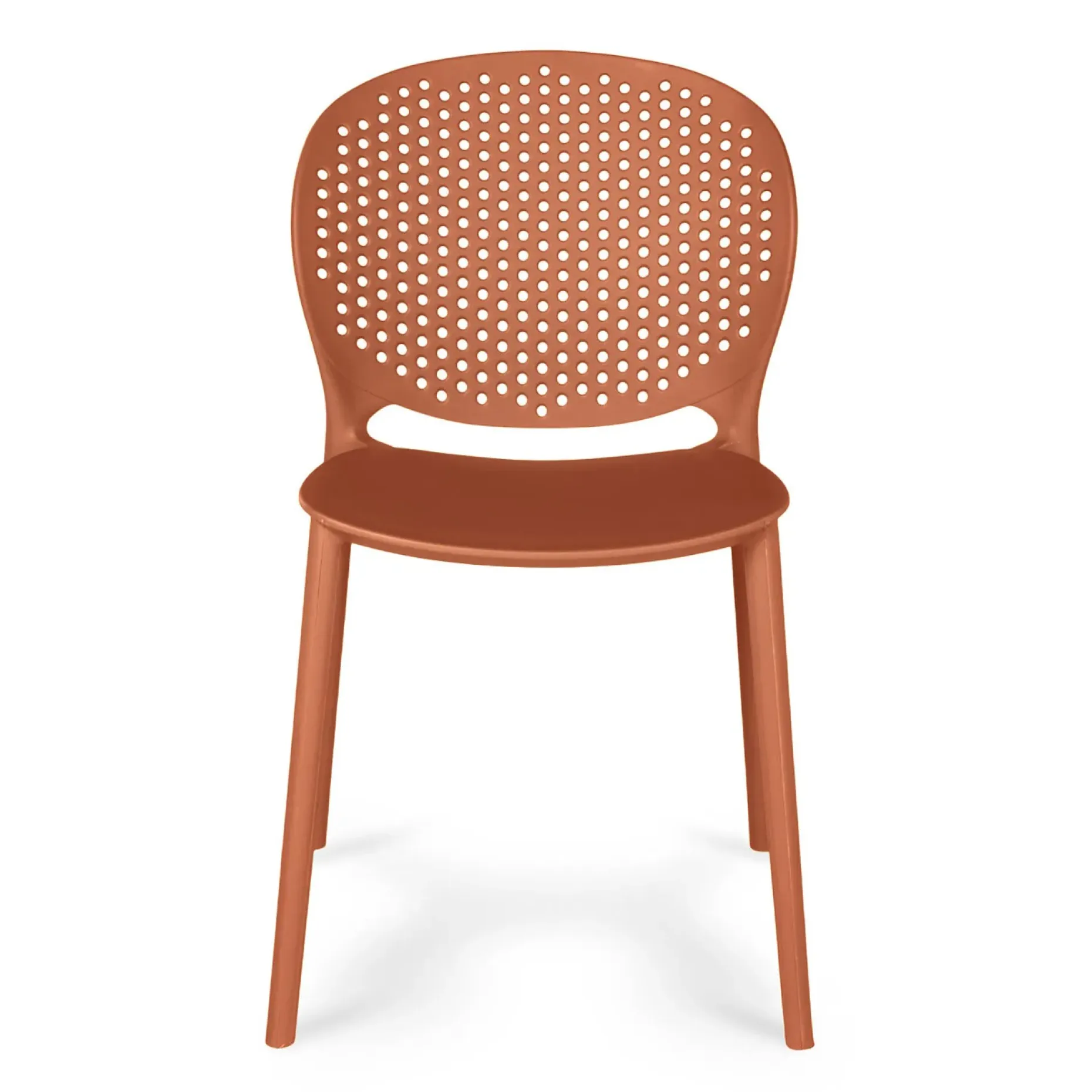 Dot Outdoor Stackable Dining Chair - Tanga Orange