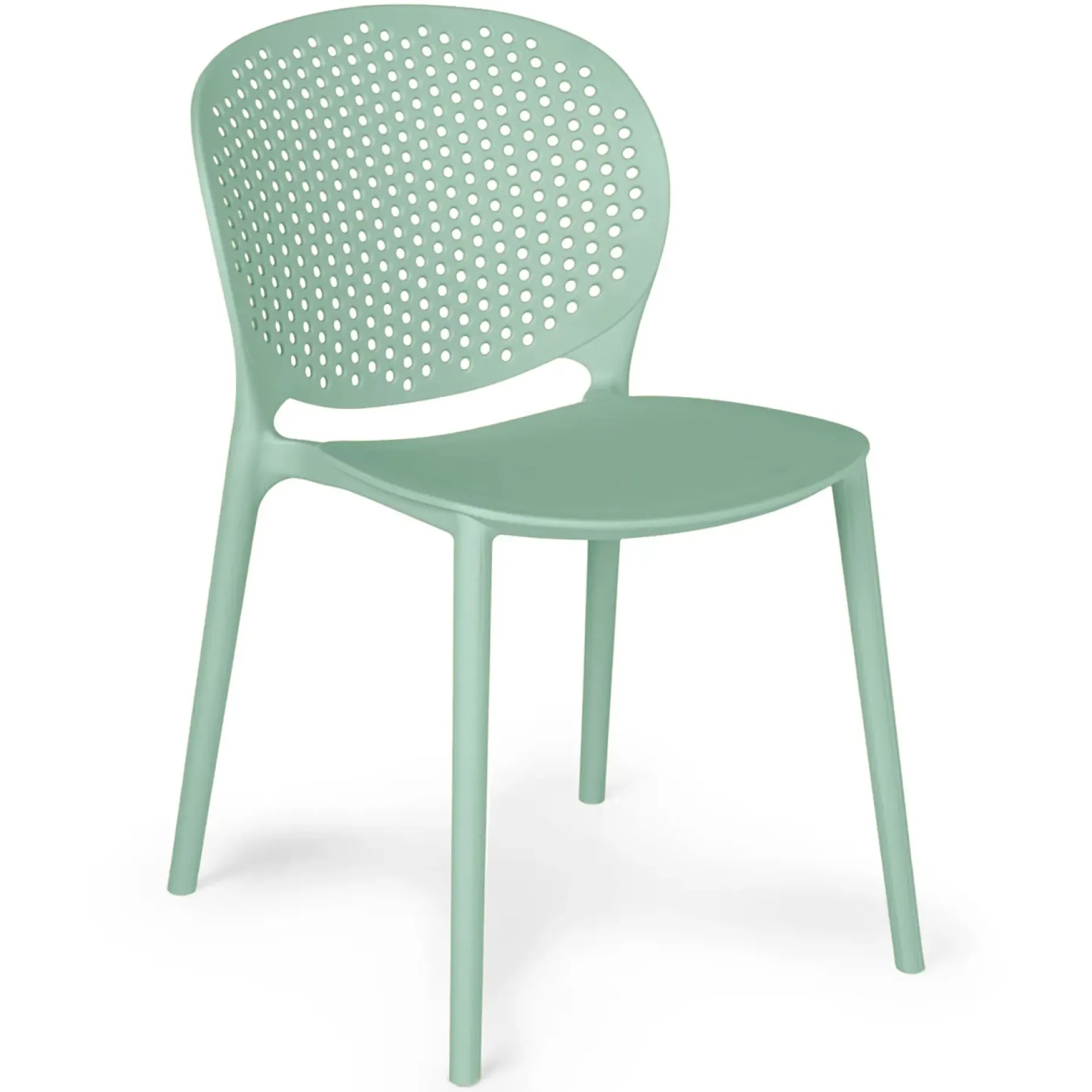 Dot Outdoor Stackable Dining Chair - Malibu Aqua