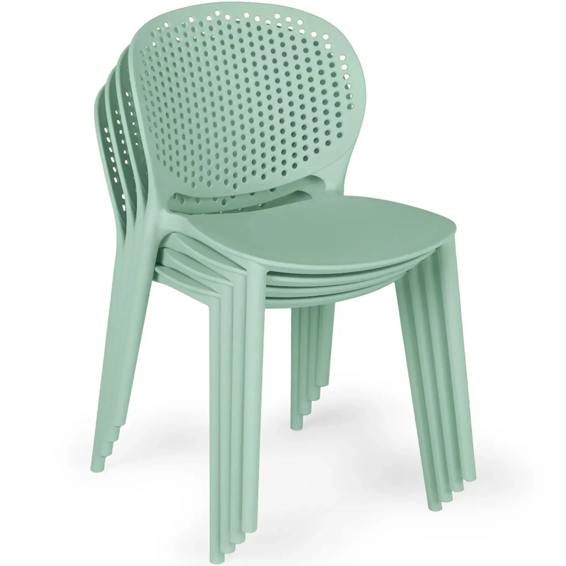 Dot Outdoor Stackable Dining Chair - Malibu Aqua
