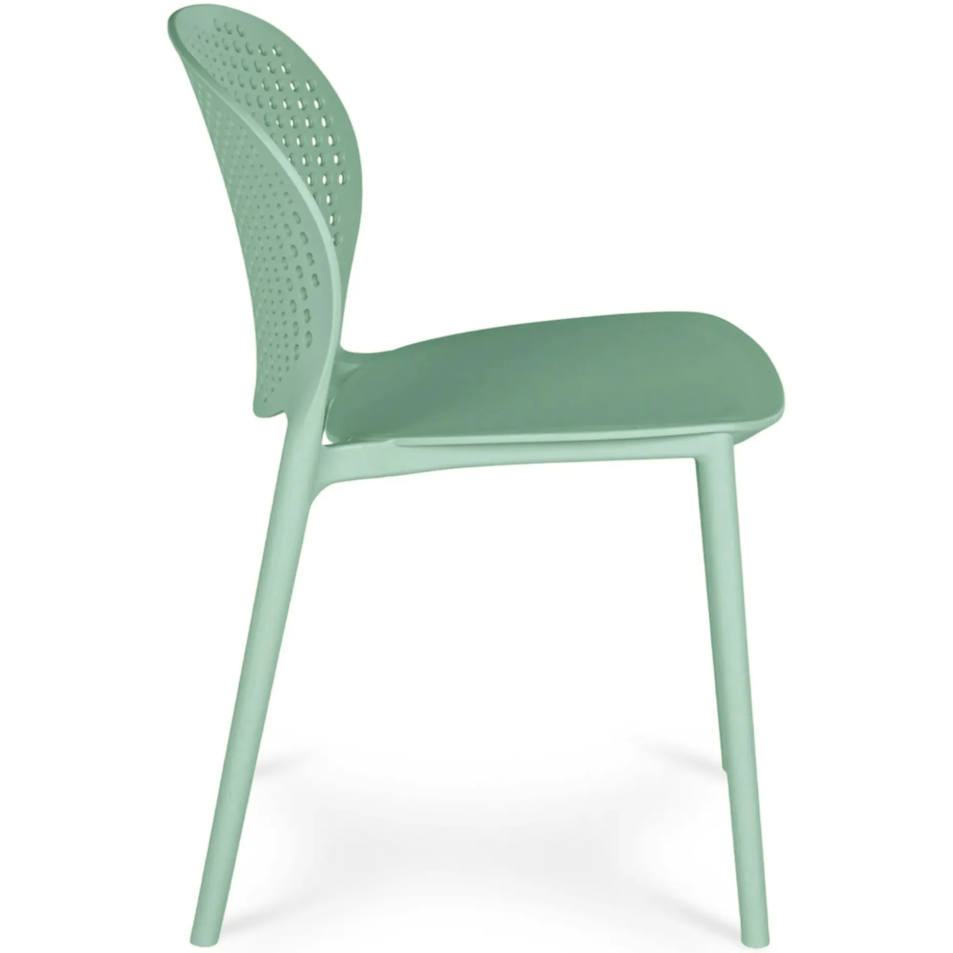 Dot Outdoor Stackable Dining Chair - Malibu Aqua