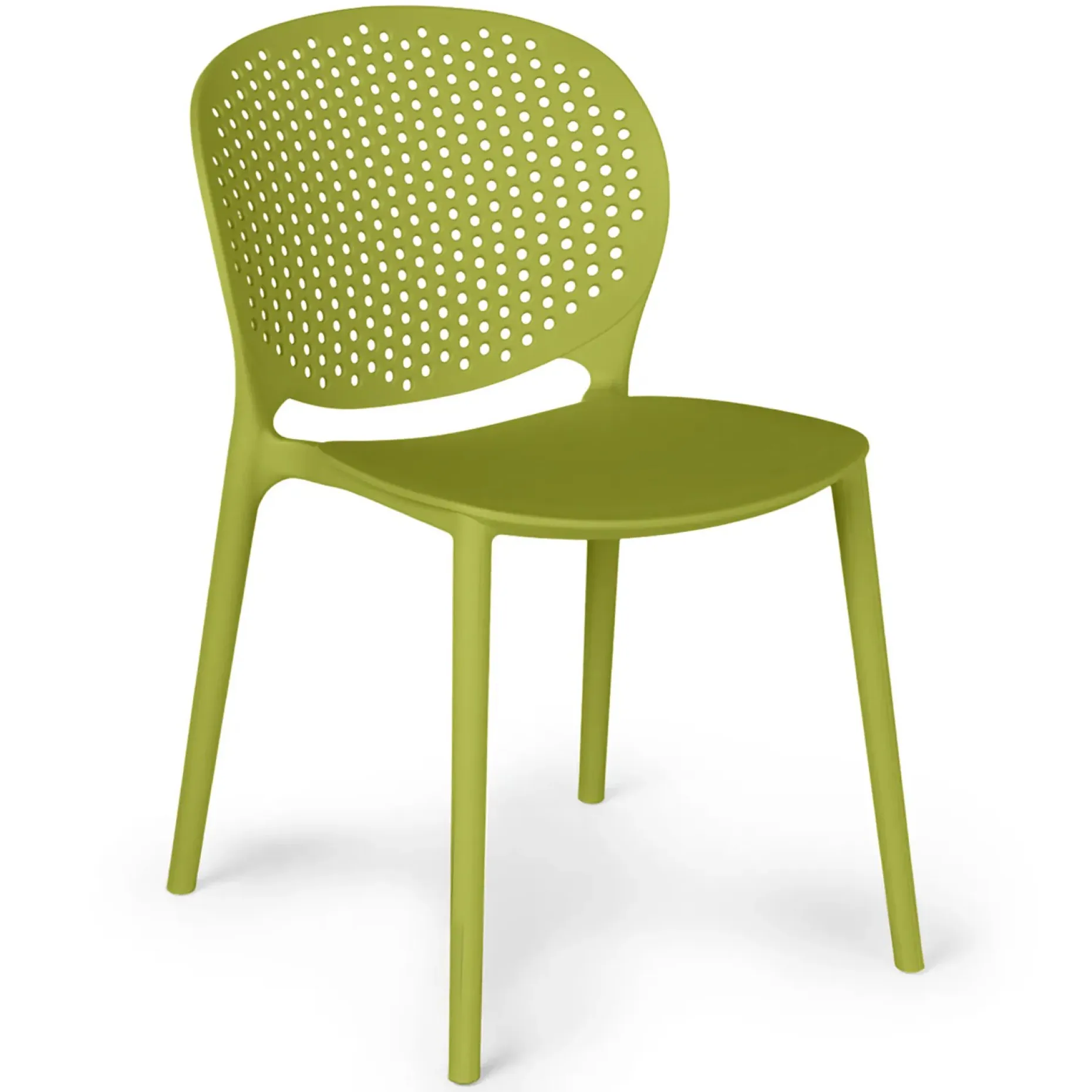 Dot Outdoor Stackable Dining Chair - Citrus Green