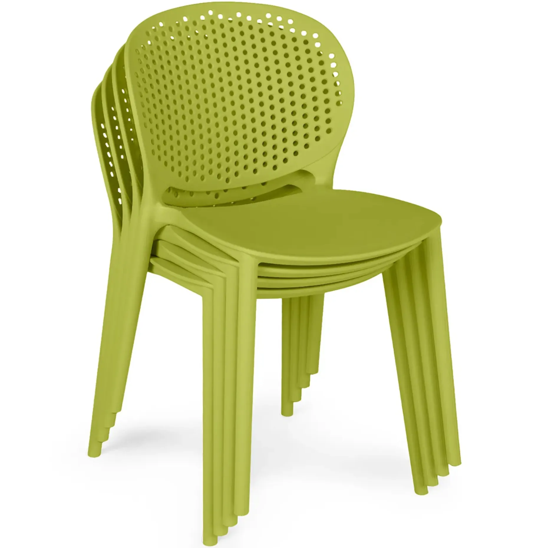 Dot Outdoor Stackable Dining Chair - Citrus Green