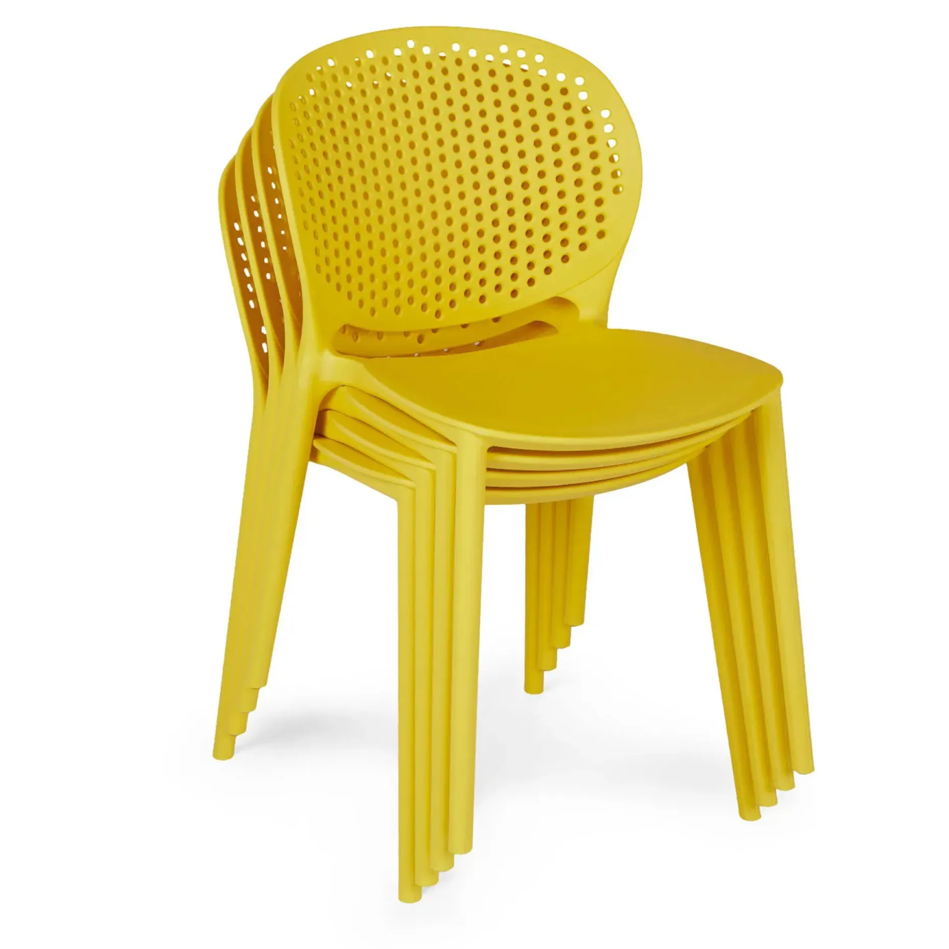Dot Outdoor Stackable Dining Chair - Sun Yellow
