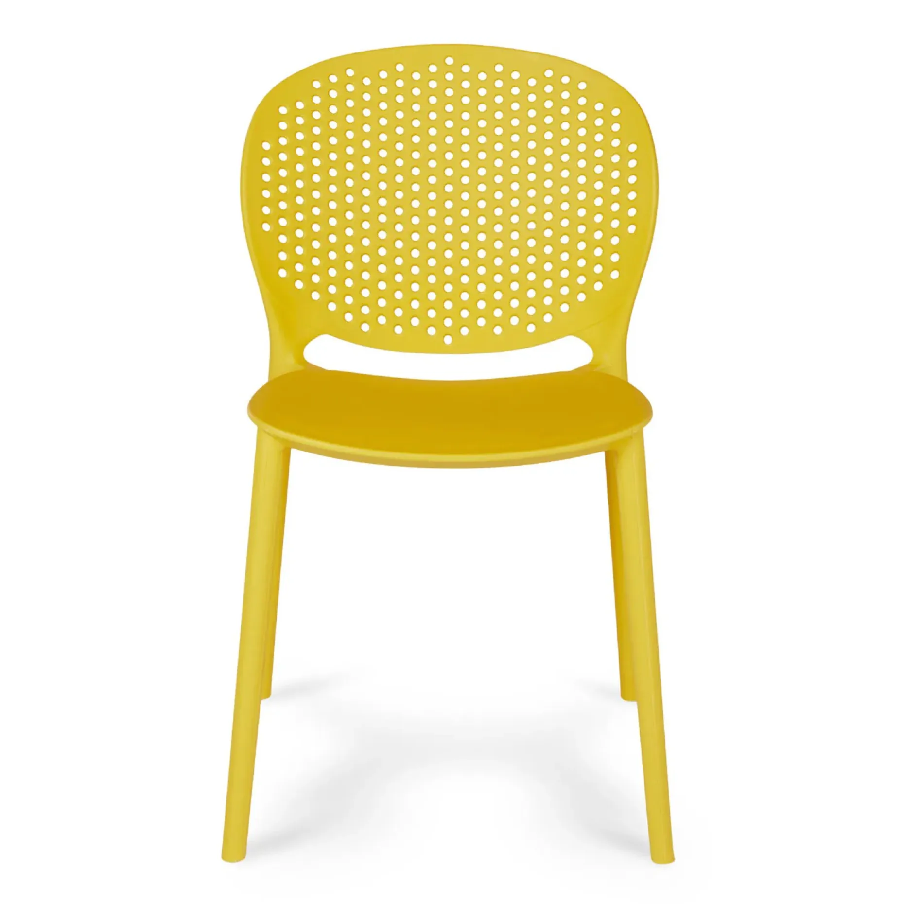 Dot Outdoor Stackable Dining Chair - Sun Yellow