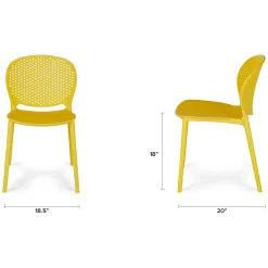 Dot Outdoor Stackable Dining Chair - Sun Yellow