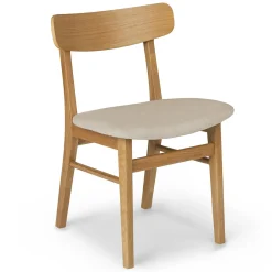 Ecole Dining Chair - Oak and Welsh Taupe