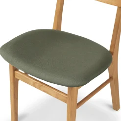 Ecole Dining Chair - Oak and Welsh Green