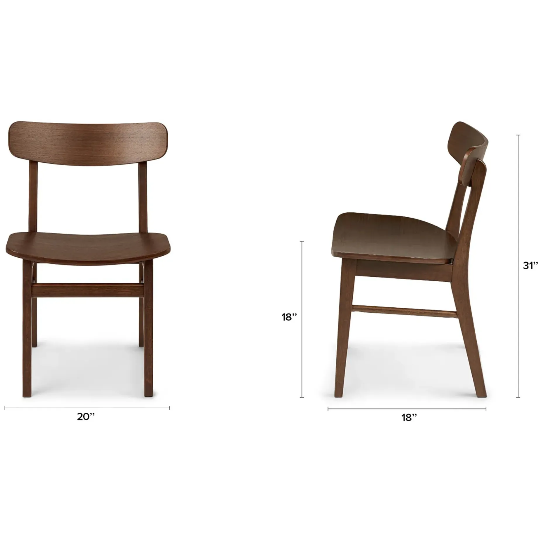 Ecole Dining Chair - Walnut