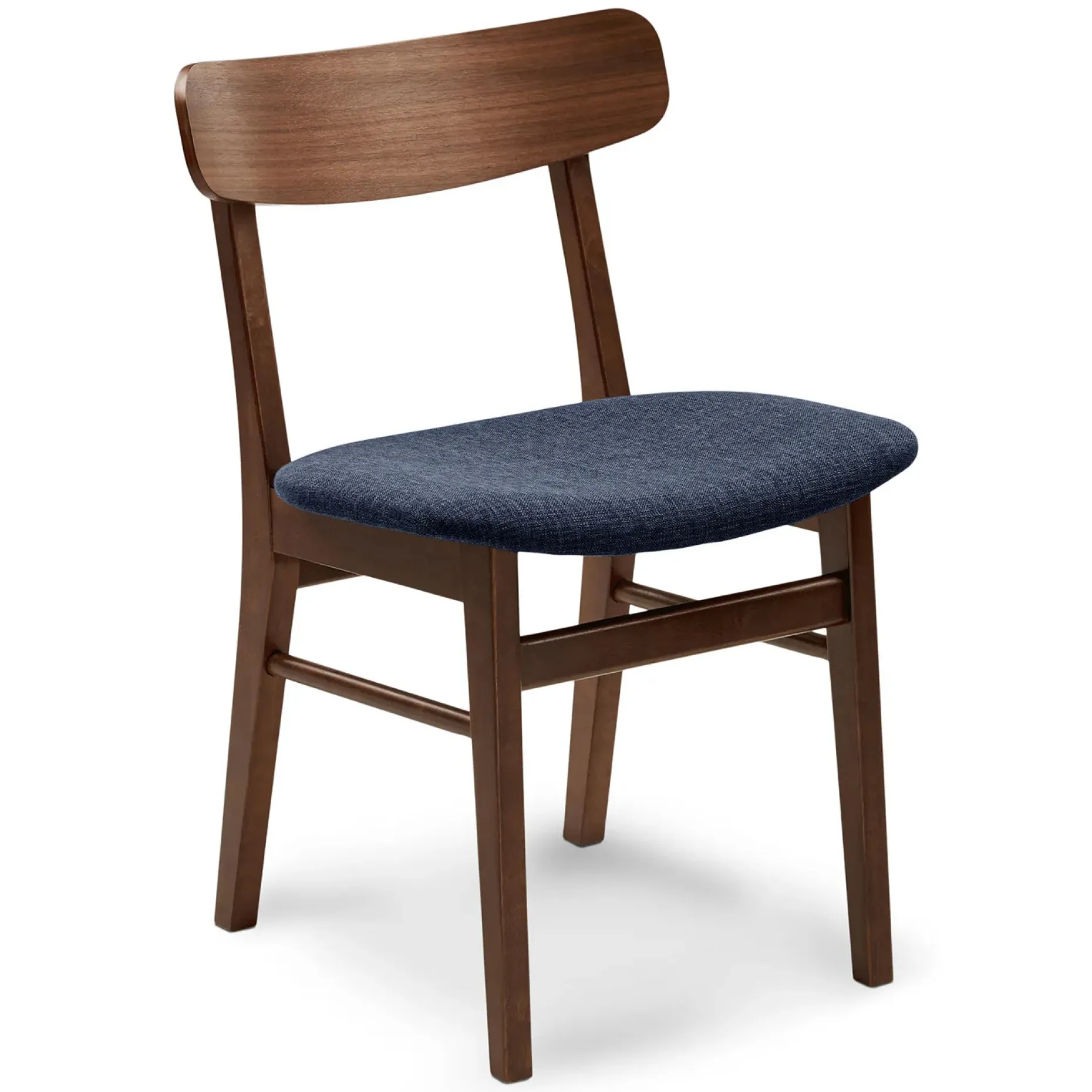 Ecole Dining Chair - Walnut and Seascape Blue