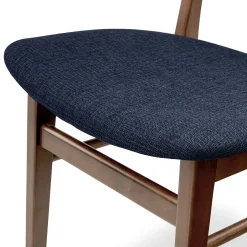 Ecole Dining Chair - Walnut and Seascape Blue
