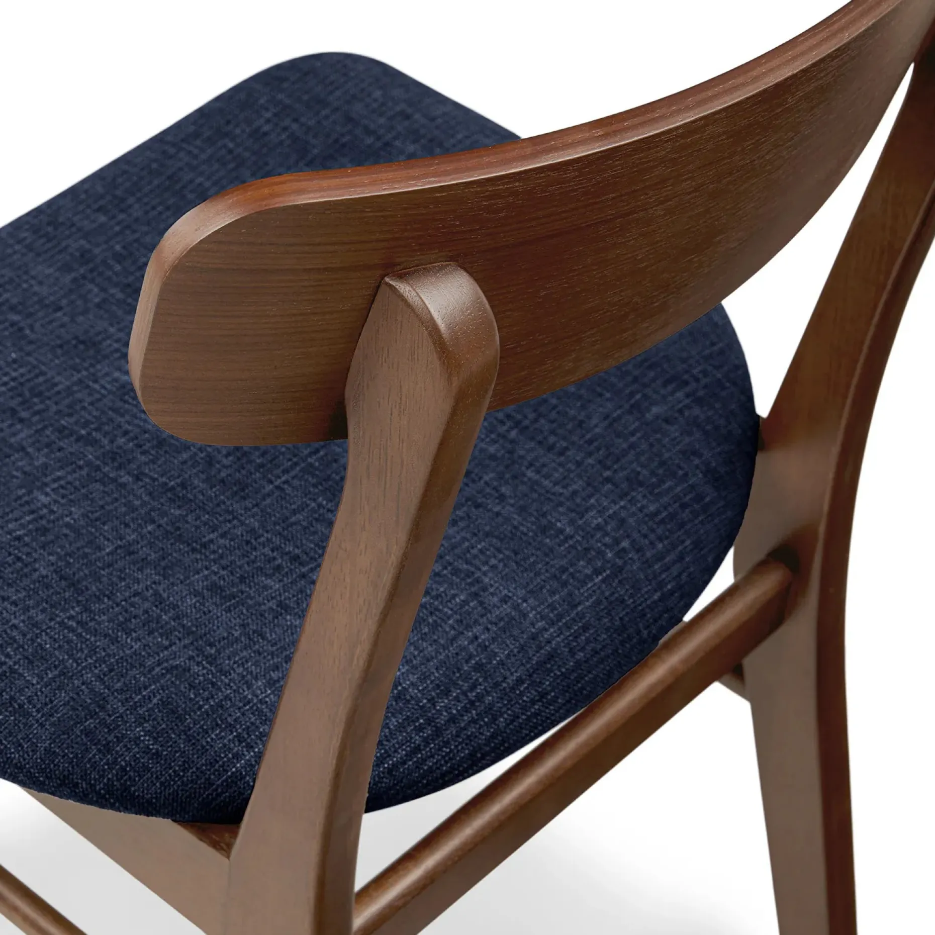 Ecole Dining Chair - Walnut and Seascape Blue