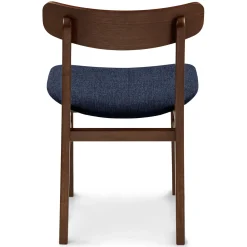 Ecole Dining Chair - Walnut and Seascape Blue
