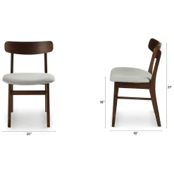 Ecole Dining Chair - Walnut and Welsh Gray