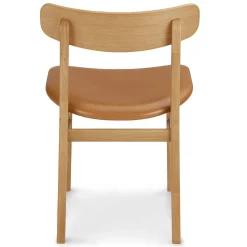 Ecole Leather Dining Chair - Oak and Toscana Tan