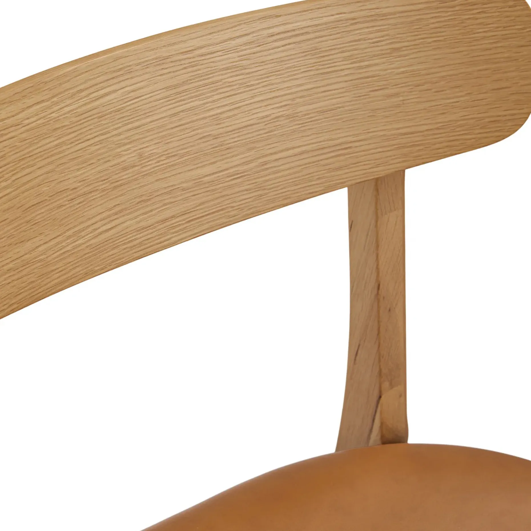Ecole Leather Dining Chair - Oak and Toscana Tan