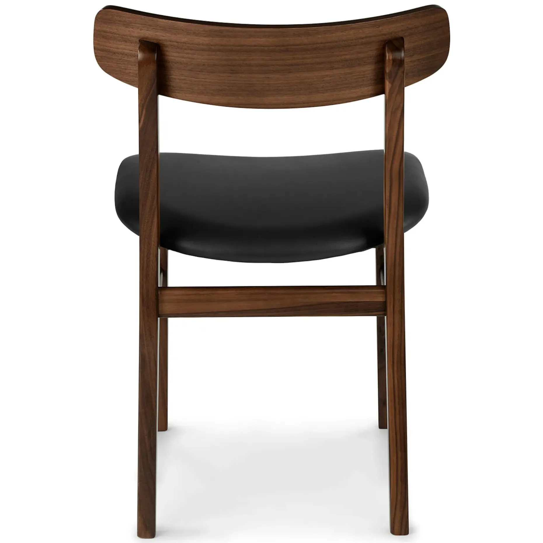 Ecole Leather Dining Chair - Walnut and Black