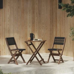 Elanora Outdoor Folding Cafe Table - Dark Acacia