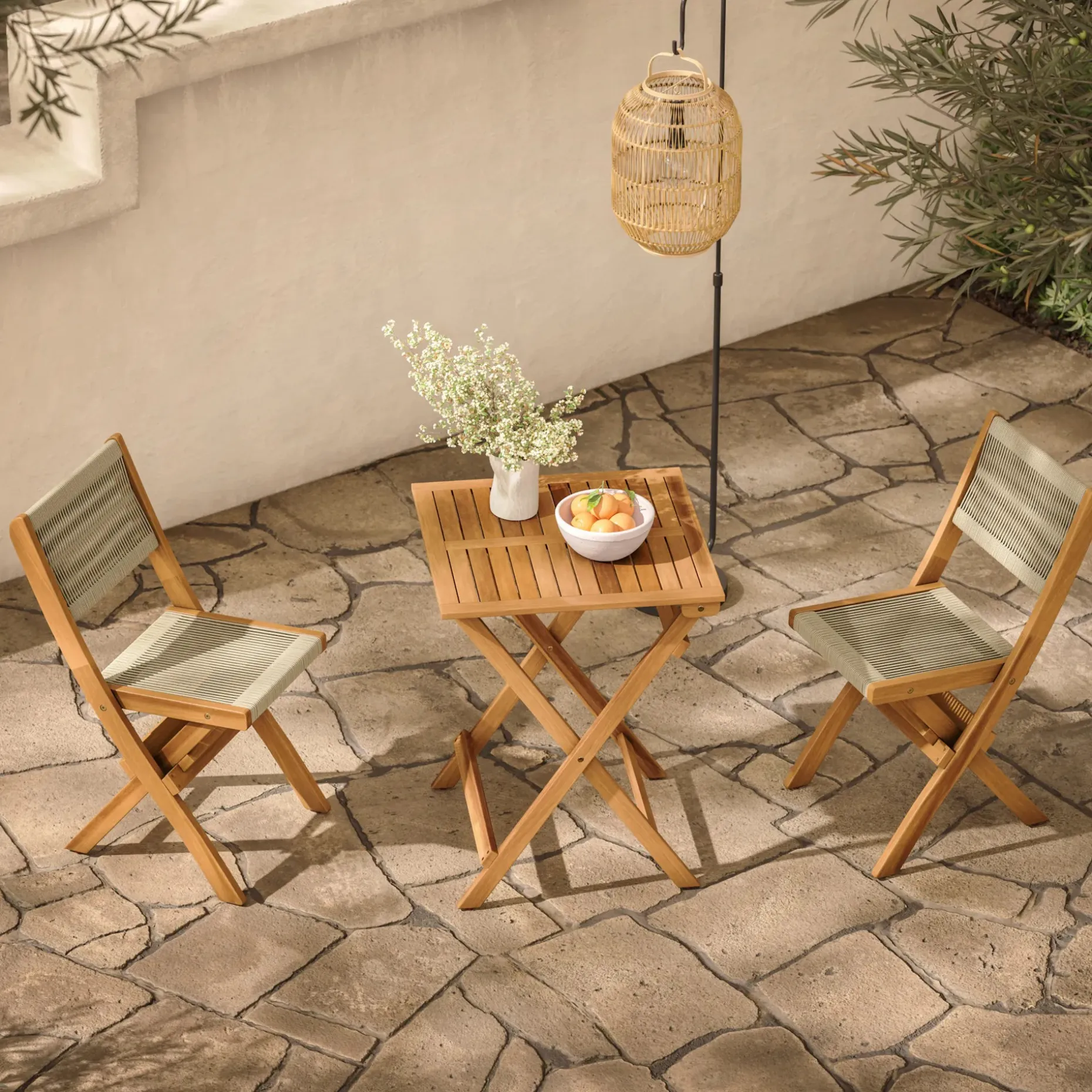 Elanora Outdoor Folding Dining Chair - Light Acacia