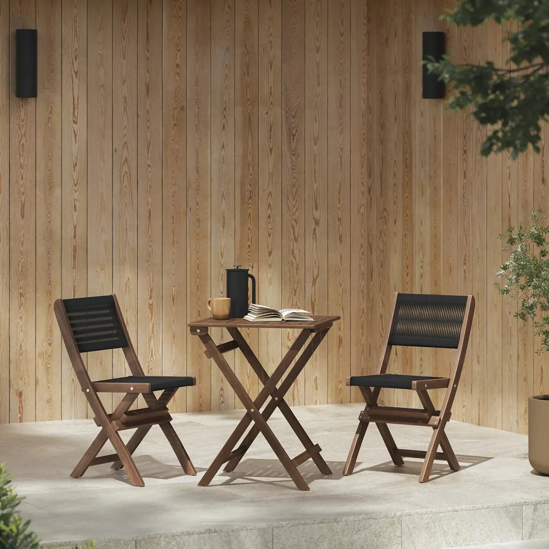 Elanora Outdoor Folding Dining Chair - Light Acacia