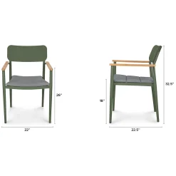Elan Outdoor Stackable Dining Chair - Green