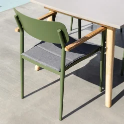 Elan Outdoor Stackable Dining Chair - Green