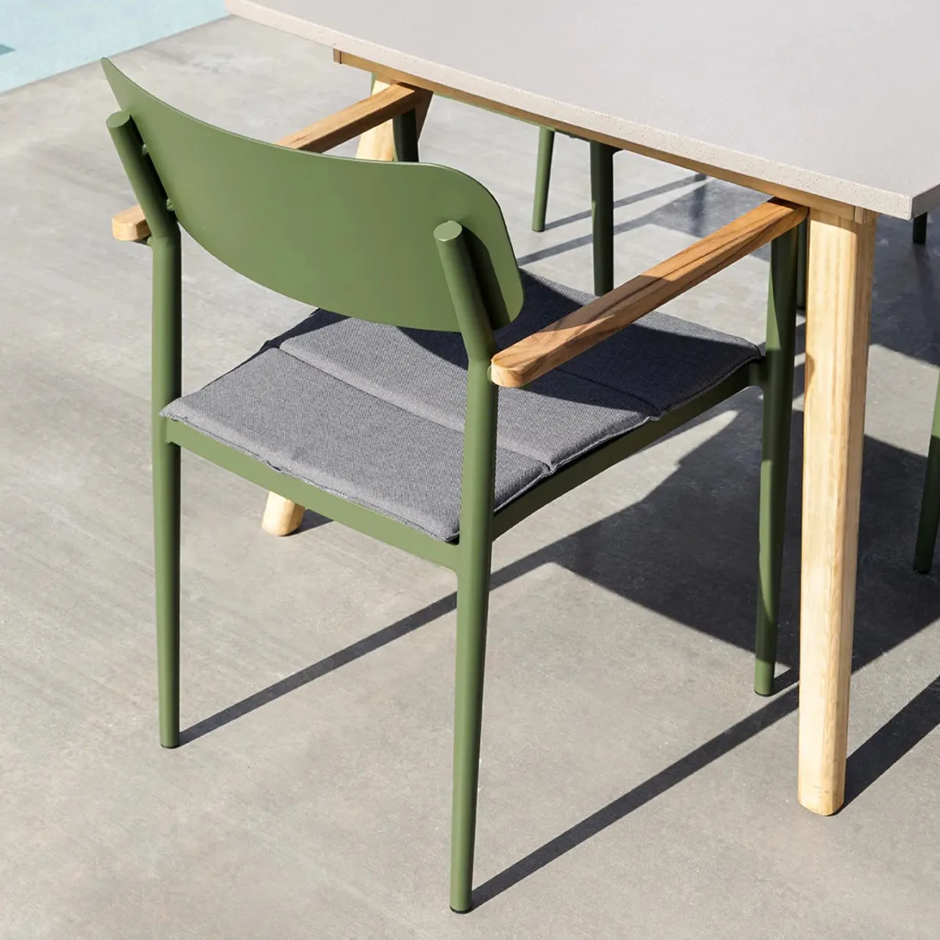 Elan Outdoor Stackable Dining Chair - Green