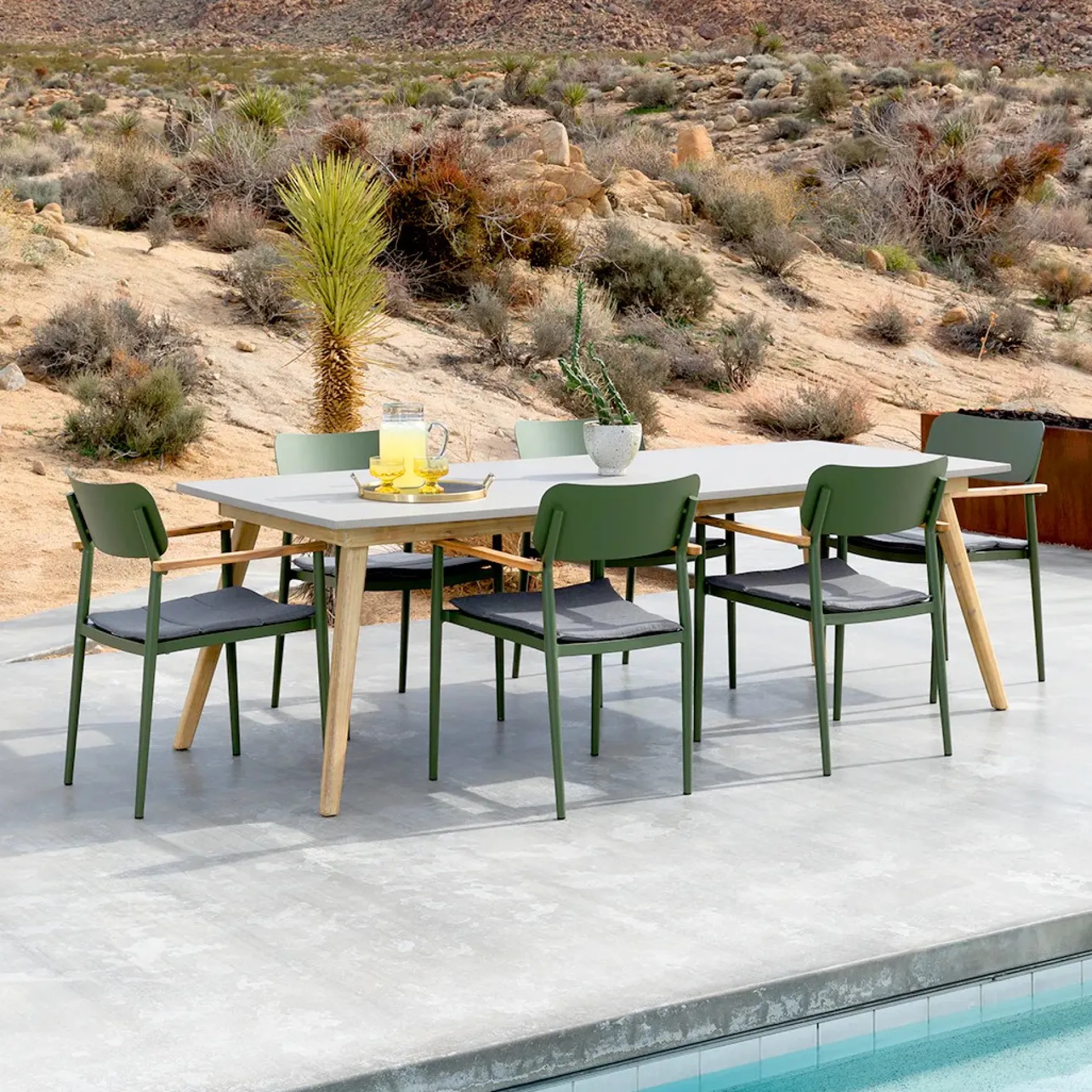 Elan Outdoor Stackable Dining Chair - Green