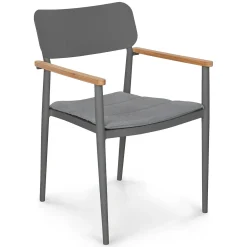 Elan Outdoor Stackable Dining Chair - Dark Gray