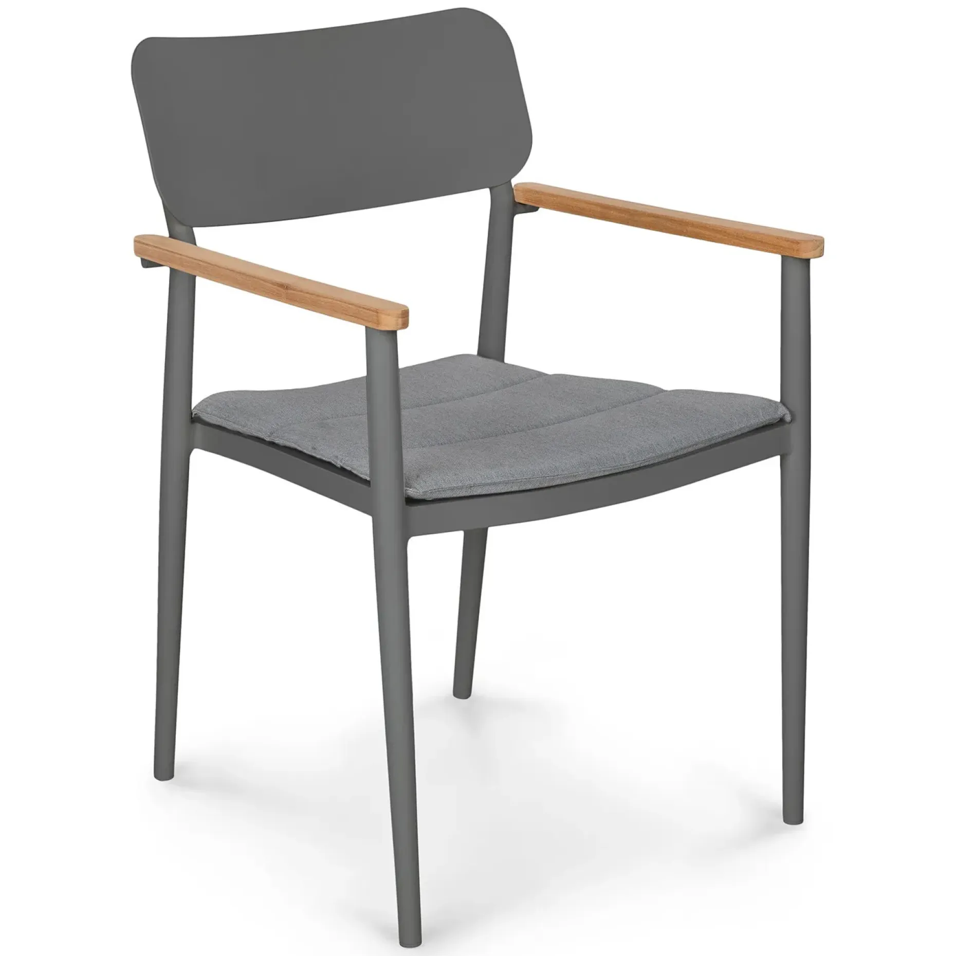 Elan Outdoor Stackable Dining Chair - Dark Gray