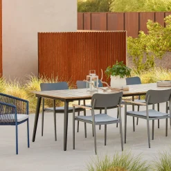 Elan Outdoor Stackable Dining Chair - Dark Gray