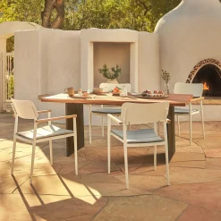 Elan Outdoor Stackable Dining Chair - White