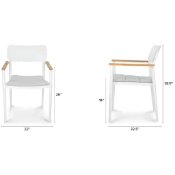 Elan Outdoor Stackable Dining Chair - White