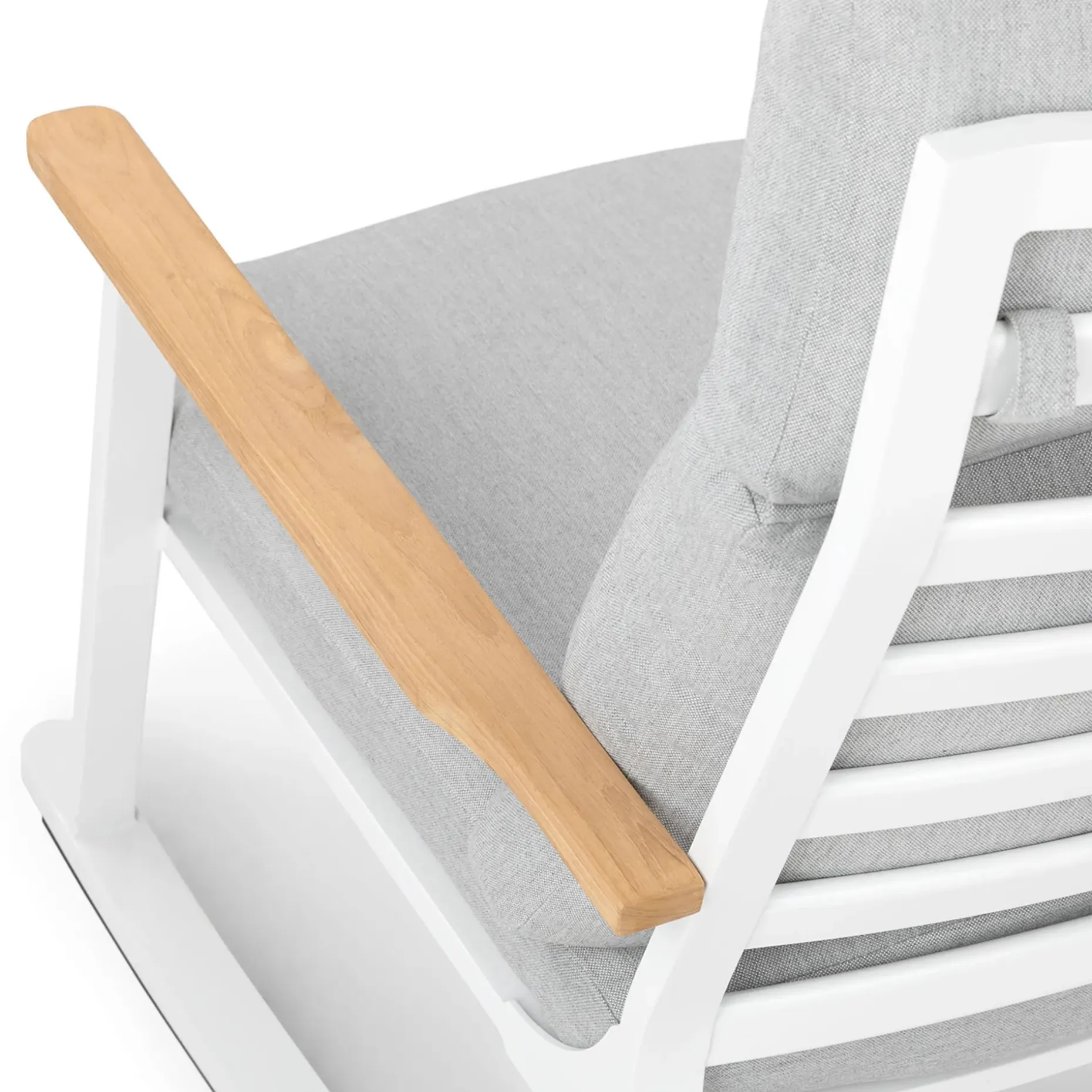 Eleya 31.5" Outdoor Rocking Chair - Cera Gray