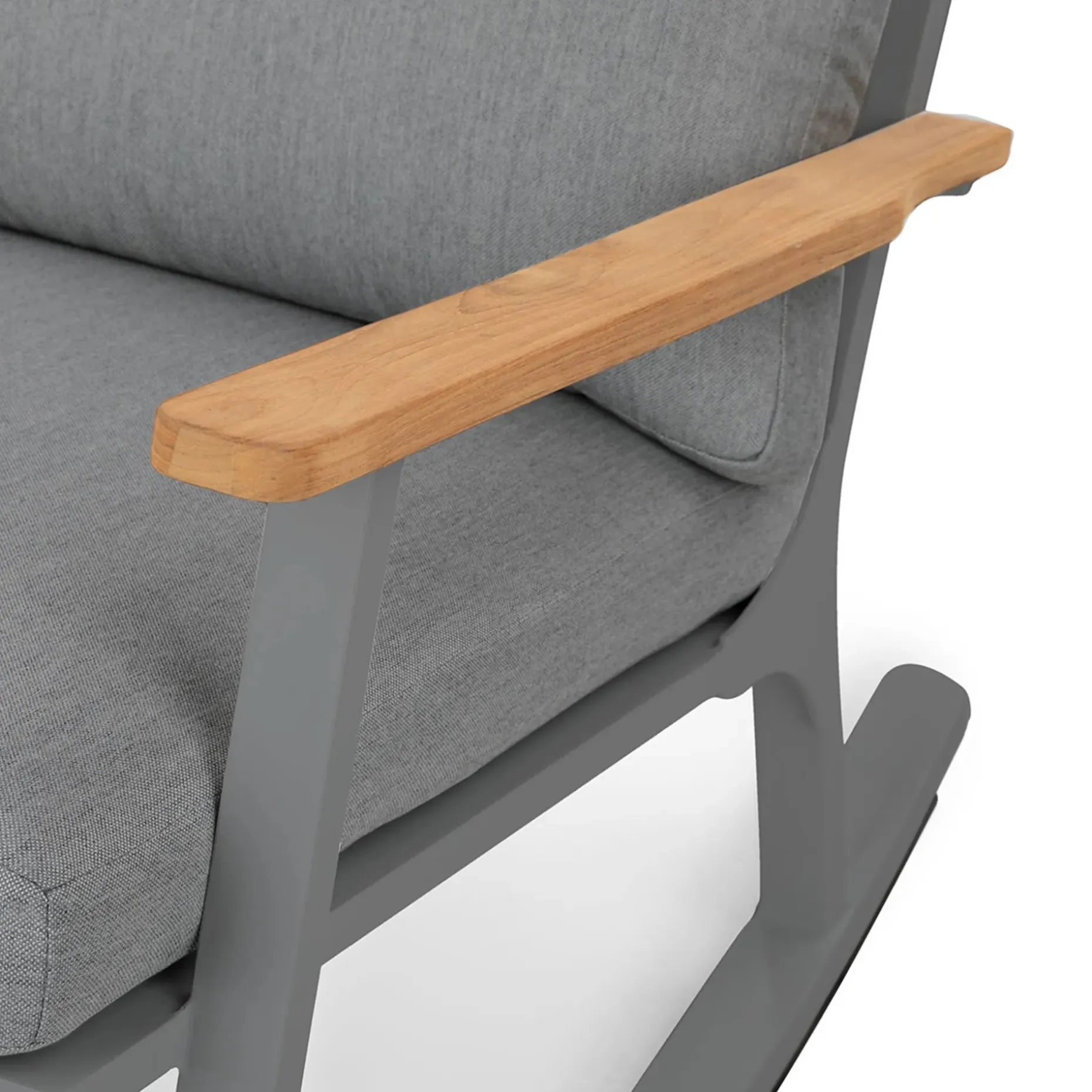 Eleya 31.5" Outdoor Rocking Chair - Stega Gray