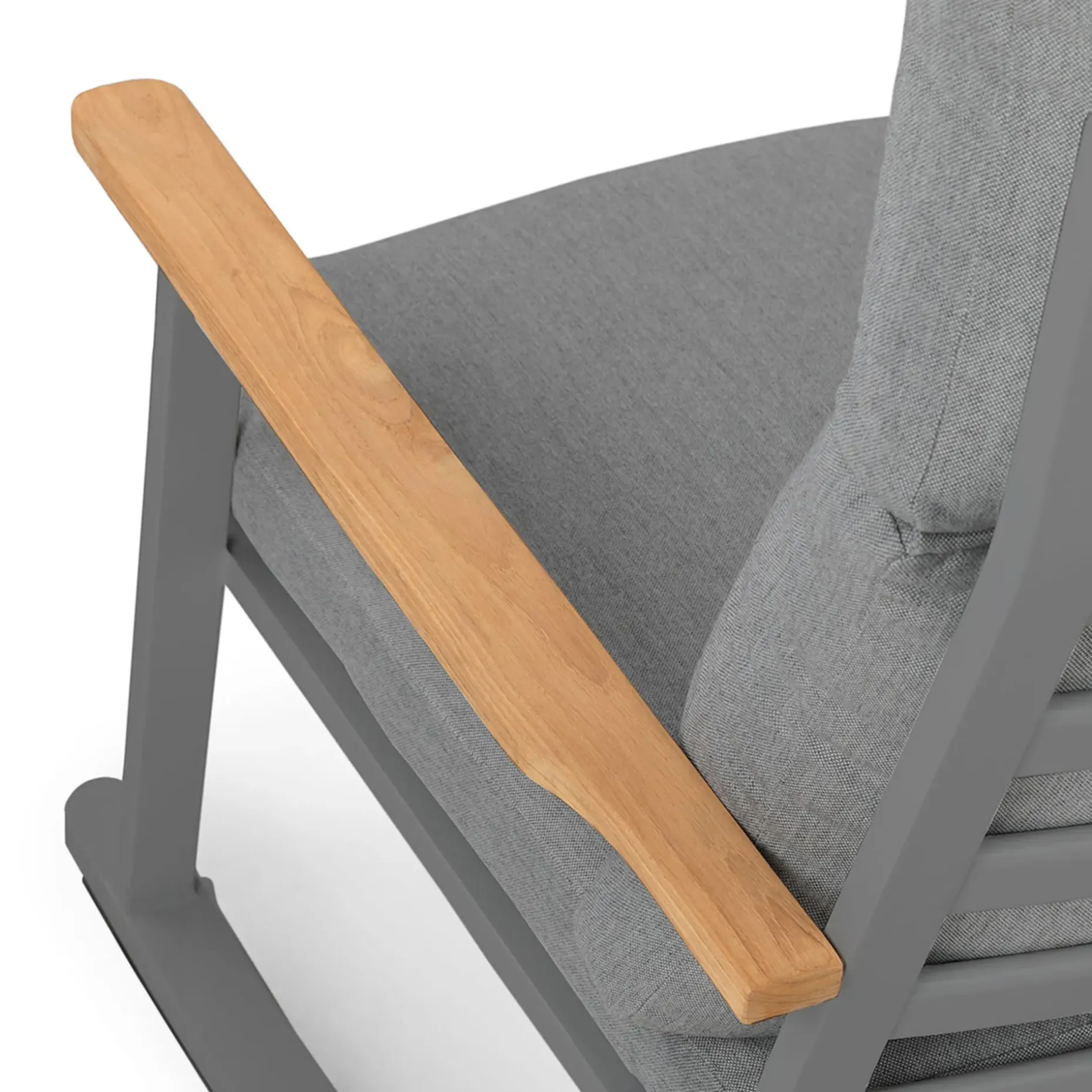 Eleya 31.5" Outdoor Rocking Chair - Stega Gray