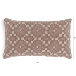 Elfin Small Pillow - Maroon Multi