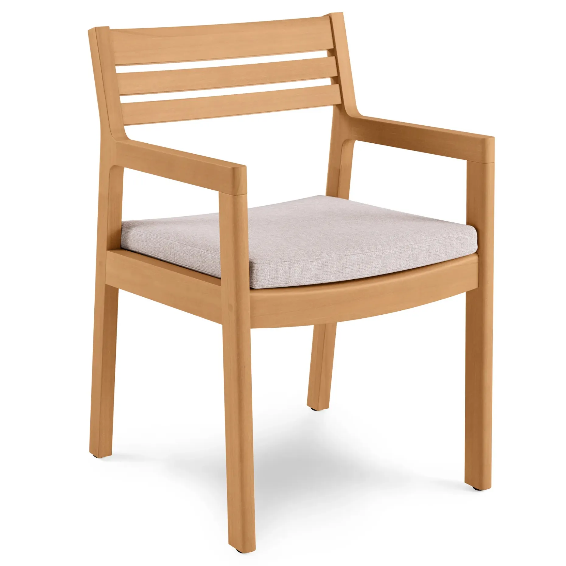 Elise Outdoor Dining Armchair - Light Eucalyptus and Basket Beige