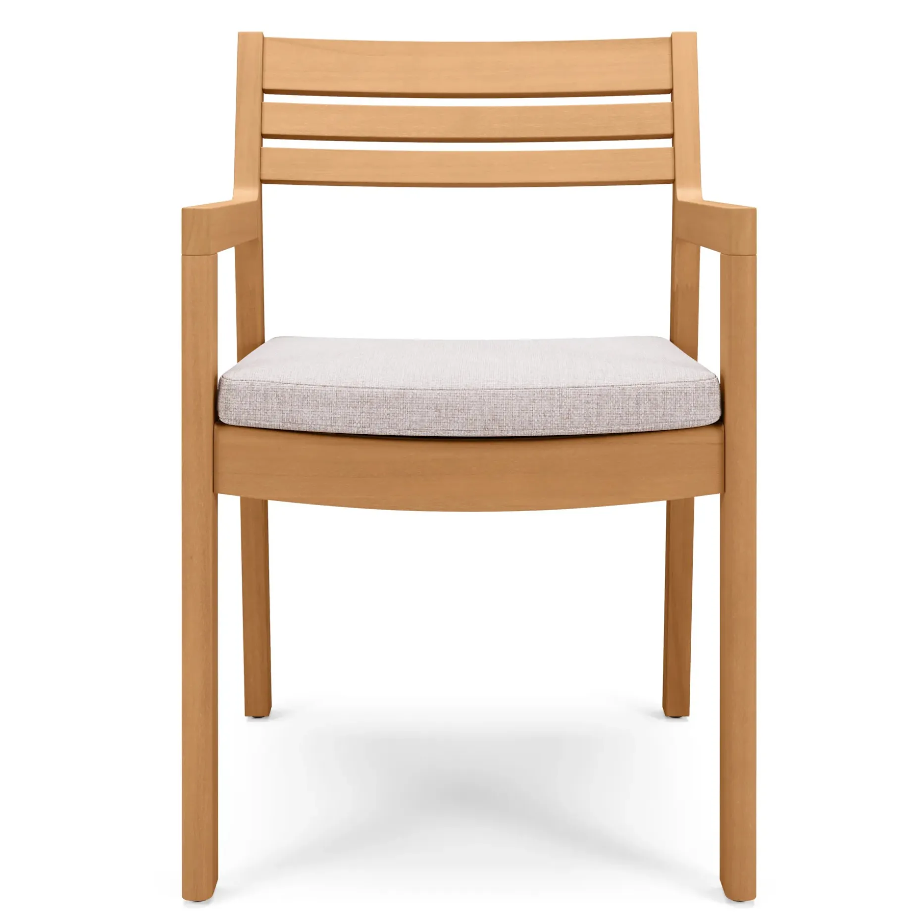 Elise Outdoor Dining Armchair - Light Eucalyptus and Basket Beige