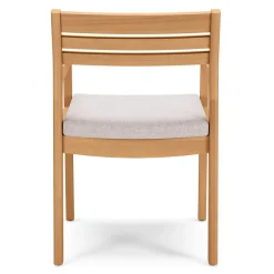 Elise Outdoor Dining Armchair - Light Eucalyptus and Basket Beige