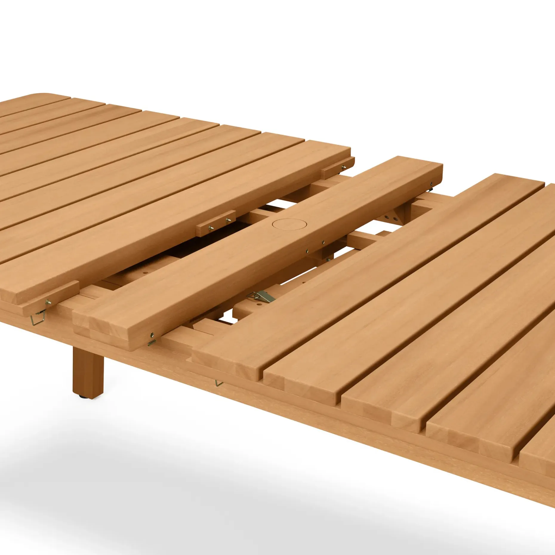Elise 76.5" - 94.5" Outdoor Extendable Dining Table - Light Eucalyptus