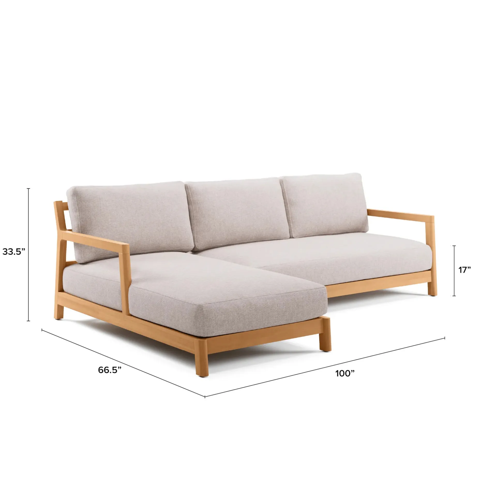 Elise 100" Outdoor Left Sectional - Basket Beige
