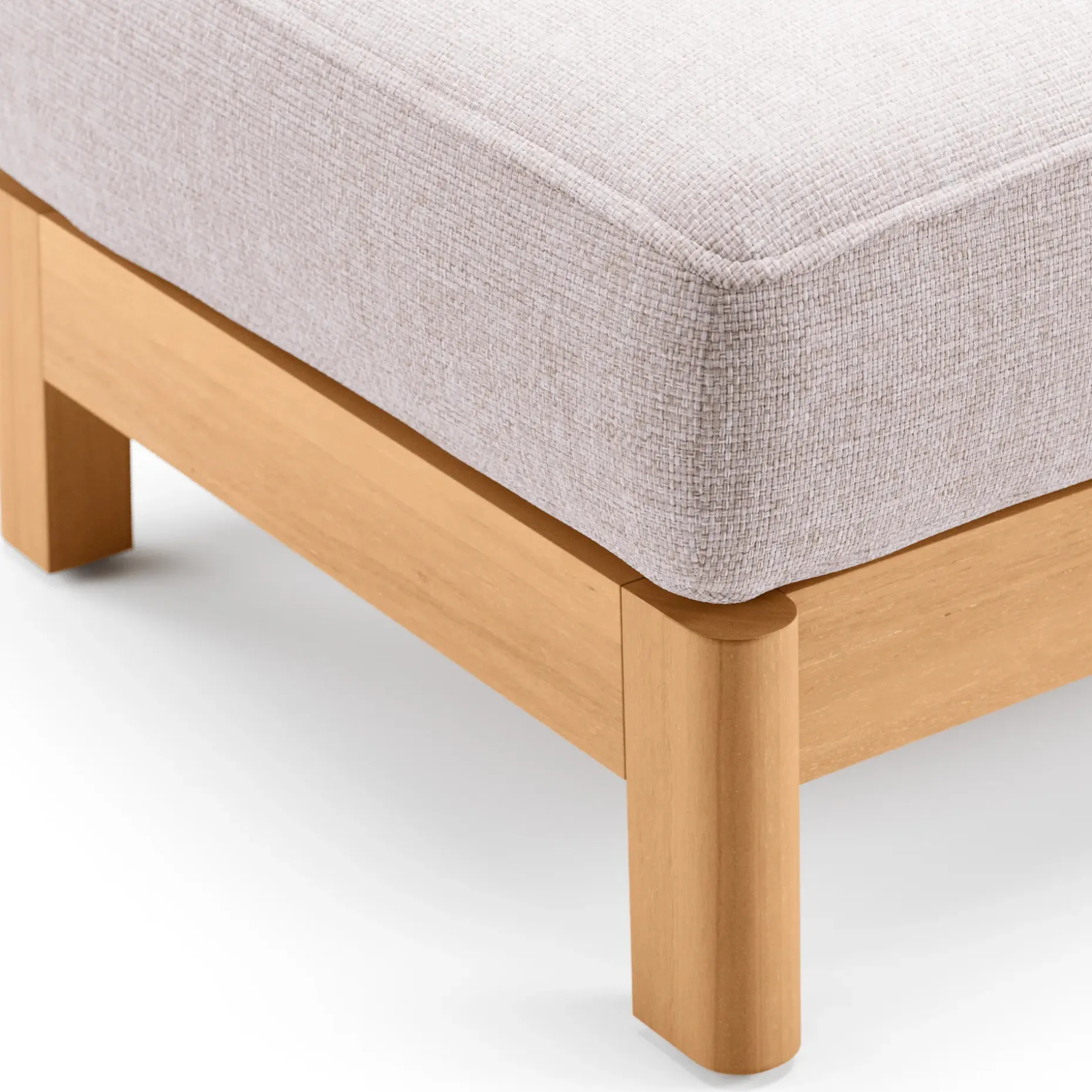 Elise 31" Outdoor Ottoman - Basket Beige