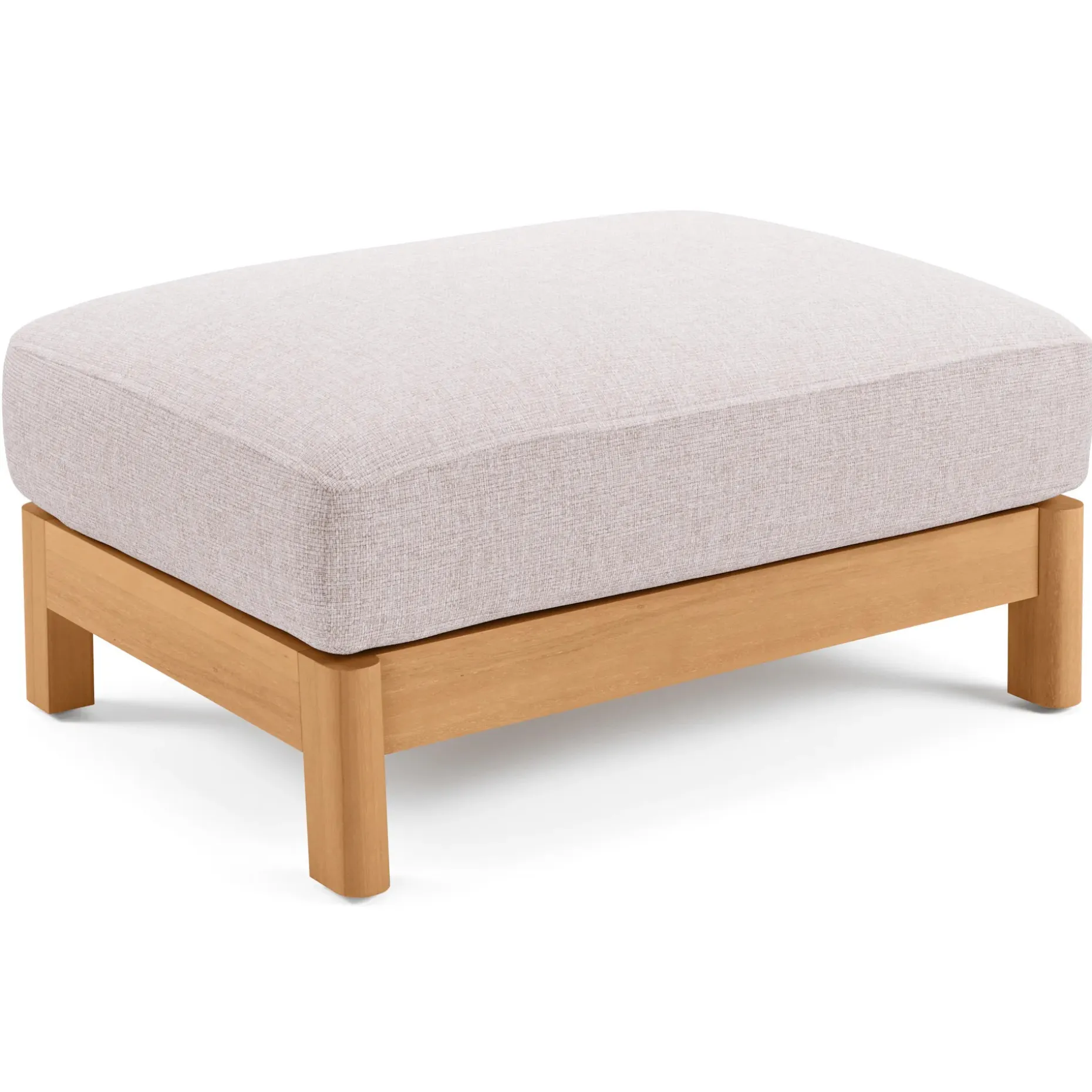 Elise 31" Outdoor Ottoman - Basket Beige