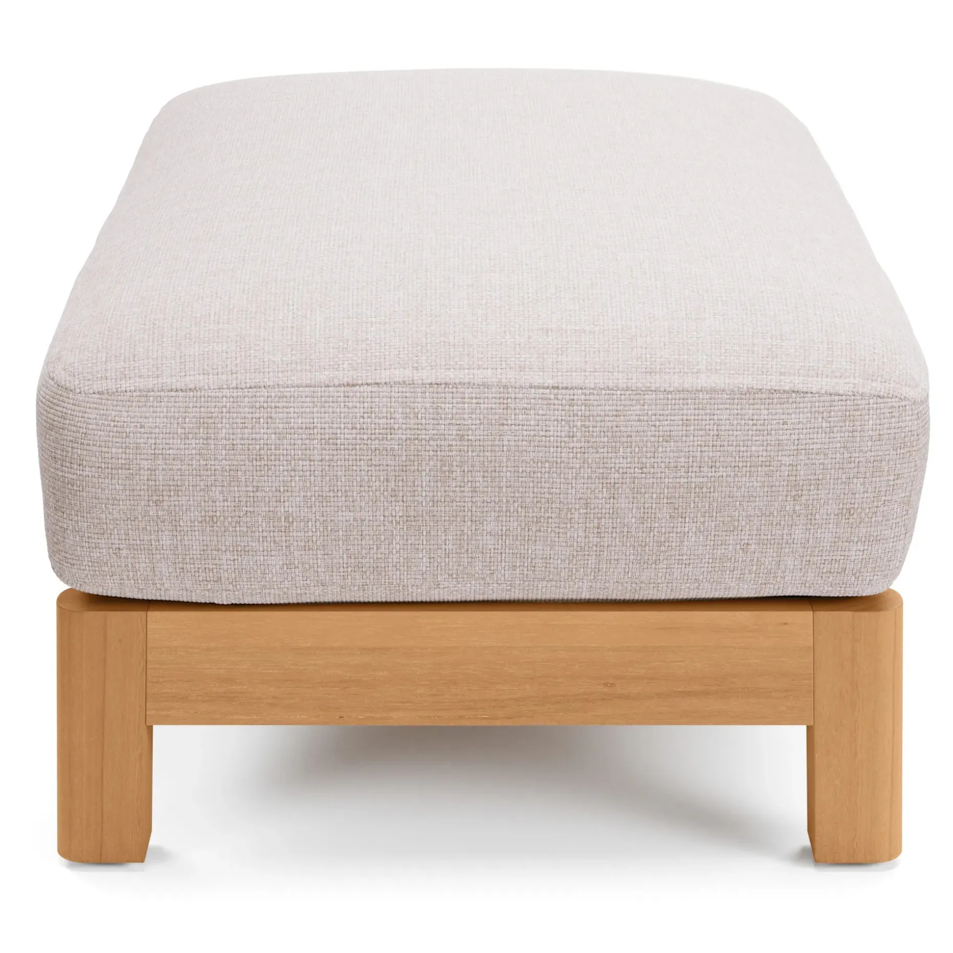 Elise 31" Outdoor Ottoman - Basket Beige