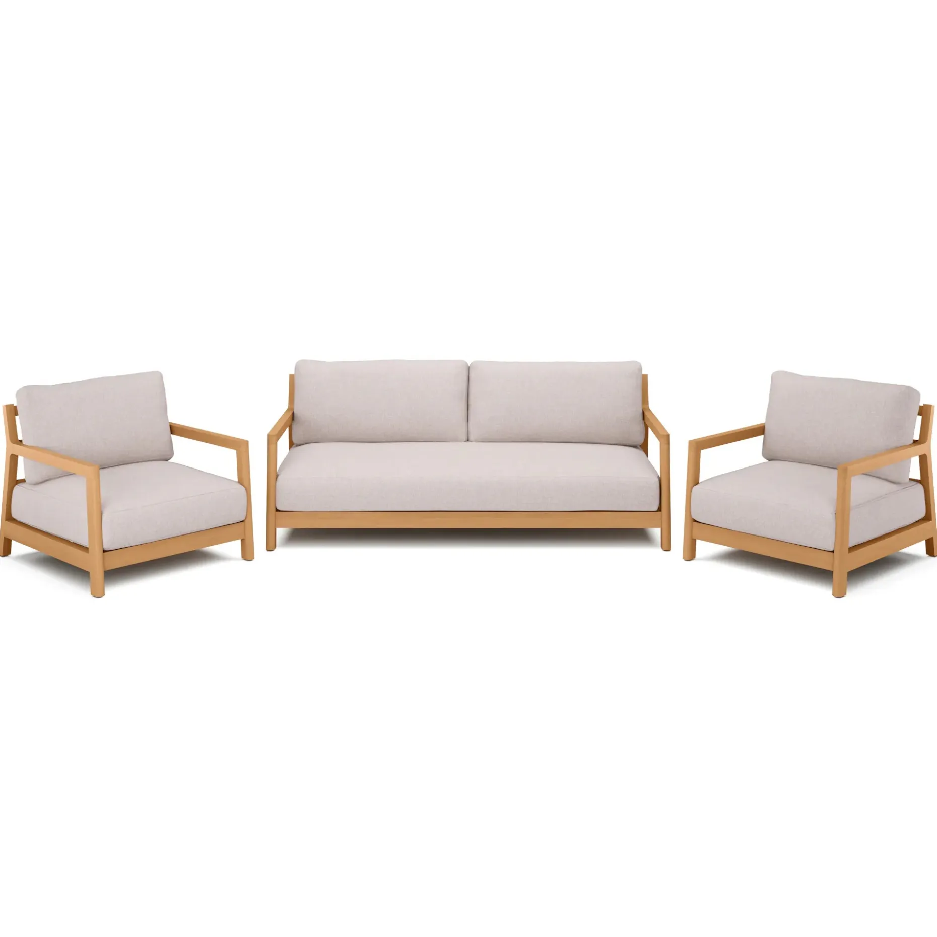 Elise 80" Outdoor Sofa Set - Basket Beige