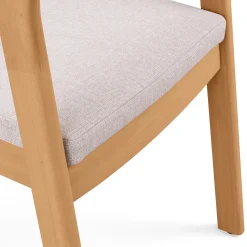 Elise Outdoor Stackable Dining Chair - Light Eucalyptus and Basket Beige